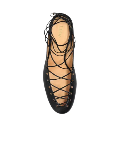 Chloé Chloe Ghilies Tie-up Leather Sandals In Black