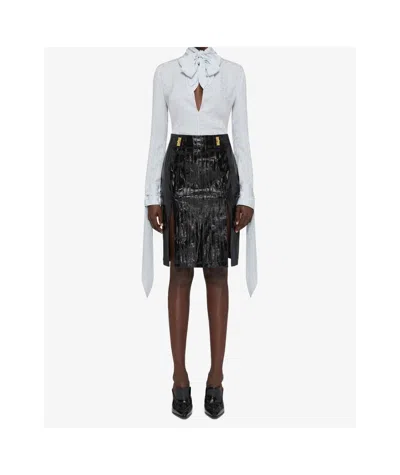 Givenchy Blouse With Bows In Monogram 72 Jacquard In White