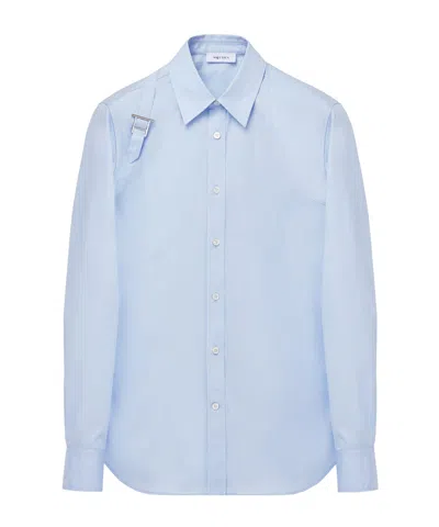 Alexander Mcqueen T-bar Harness Long-sleeved Shirt In Blue