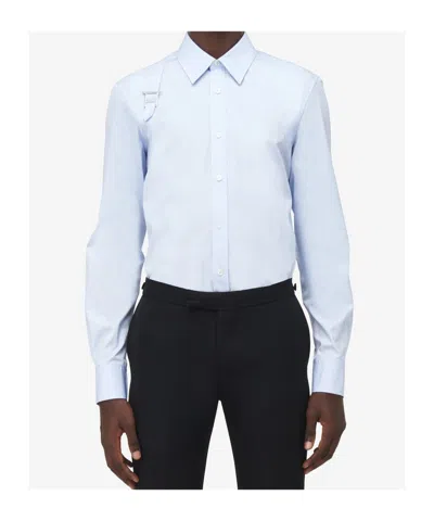 Alexander Mcqueen T-bar Harness Long-sleeved Shirt In Blue