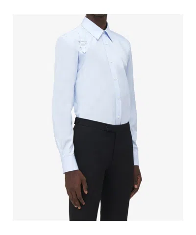 Alexander Mcqueen T-bar Harness Long-sleeved Shirt In Blue