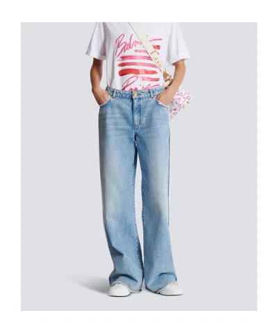 Balmain Straight Jeans In Blue