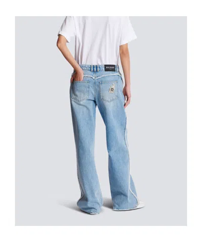 Balmain Straight Jeans In Blue