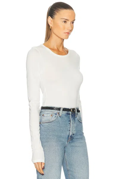 Éterne Long Sleeve Thermal Jersey T-shirt In White