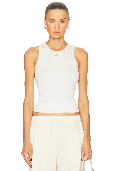Amiri Open Back Tank Top In Ivory