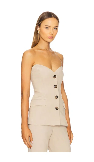 Bardot Kylian Button Front Top In Tan