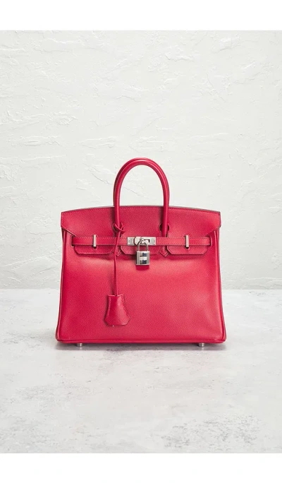 Fwrd Renew Hermes Veau Epsom Birkin 25 Handbag In Red