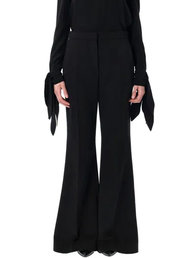Givenchy Women Black Wool Blend Flared Leg Pant In Black