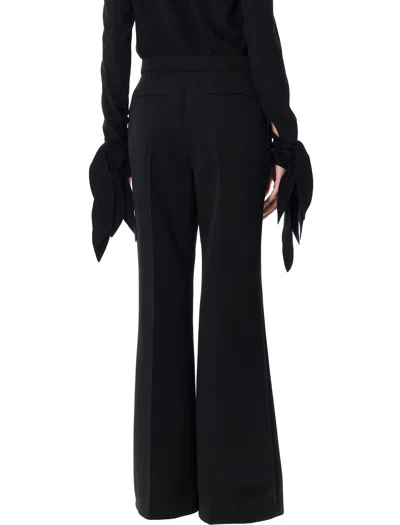 Givenchy Women Black Wool Blend Flared Leg Pant In Black