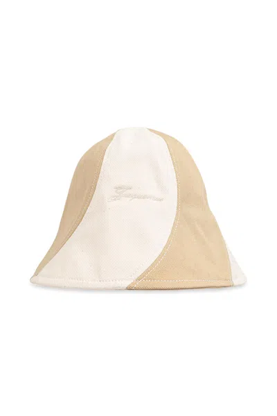 Jacquemus Hat With Logo In Beige