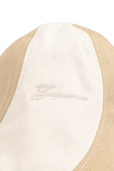 Jacquemus Hat With Logo In Beige