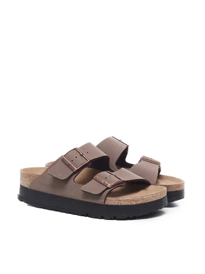 Birkenstock Arizona Pap Flex Platform In Mocca