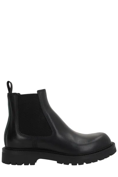 Gucci Chelsea Boots With Web In Black