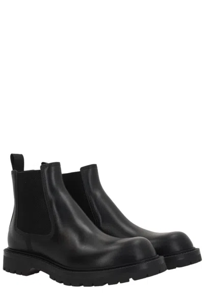 Gucci Chelsea Boots With Web In Black