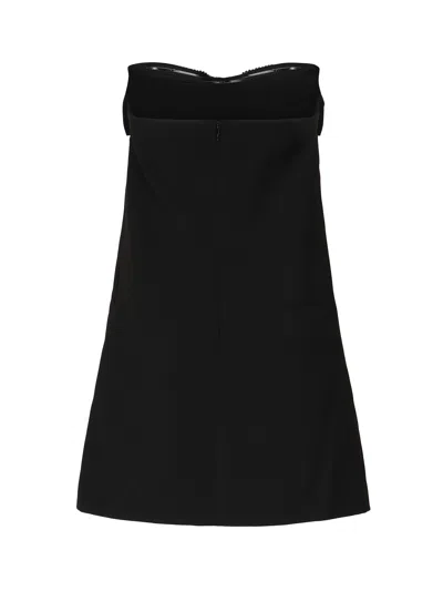 Self-portrait Strapless Mini Dress With Bow In Black