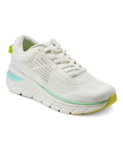 Easy Spirit Women's Mel Emove Walking Shoes In White,lime Multi