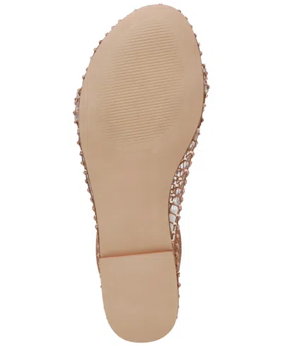 Steve Madden Women's Mino Mesh Rhinestone Flats In Blush,rhinestone