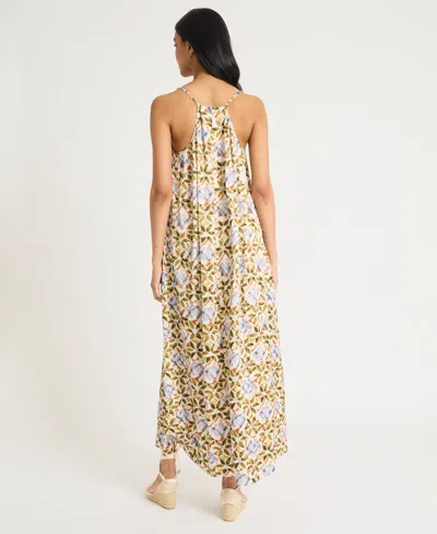 The Good Journey Gathered Racerback Maxi Sundress In Brown
