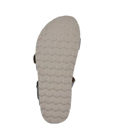 White Mountain Women's Grams Round Toe Flat Sandals In Blue Raspberry Suede