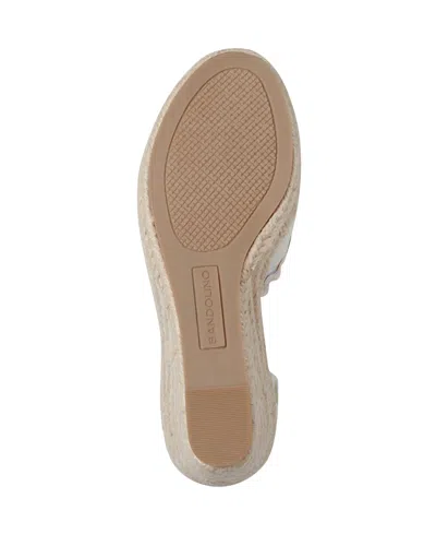 Bandolino Women's Kendri Espadrille Wedge Sandals In Peach,ivory Floral