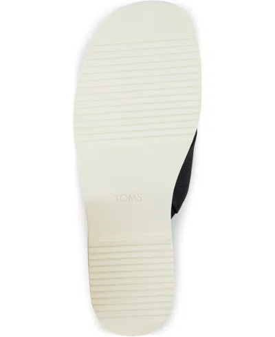 Toms Women's Mae Crossover Slide Sandal Heavy Canvas In Black Heavy Canvas