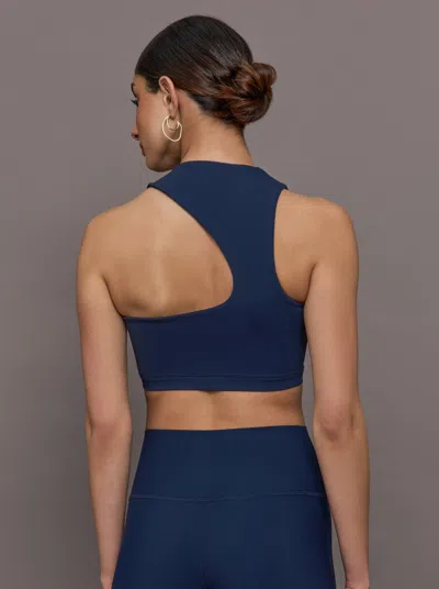 Carbon38 Open Back Bra In Melt In Navy Blazer