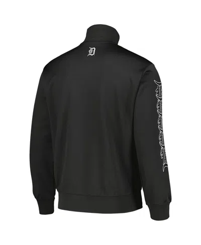Pleasures Men's Black Detroit Tigers Pitcher Full-zip Track Jacket In Black