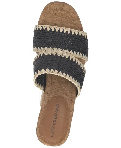 Lucky Brand Women's Vickta Platform Wedge Sandals In Black