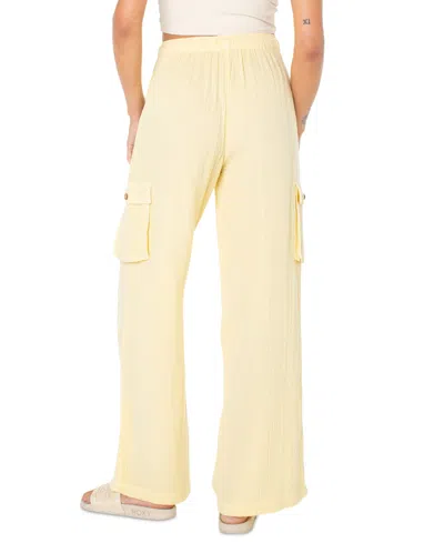 Roxy Juniors' Cotton Precious Cargo Beach Pants In Golden Haze Vintage