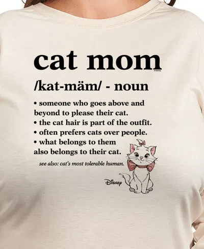 Hybrid Apparel Plus Size The Aristocrats Cat Mom Graphic Pullover T-shirt In Beige,khaki