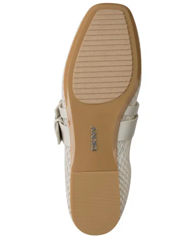 Dkny Dade Buckle Strap Mesh Ballet Flat In Khaki