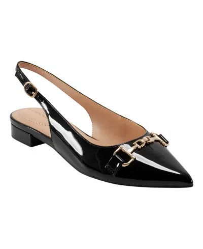 Bandolino Women's Alex Bit Slingback Flats In Black Patent