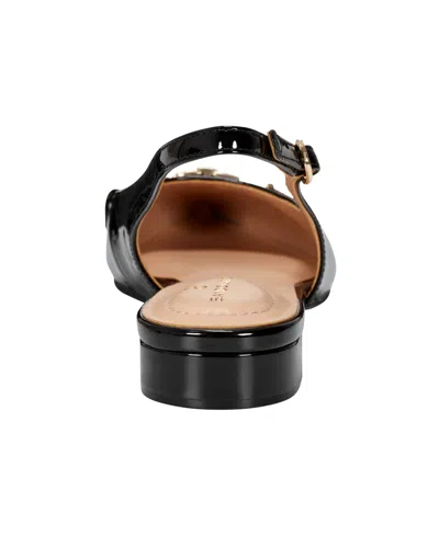 Bandolino Women's Alex Bit Slingback Flats In Black Patent