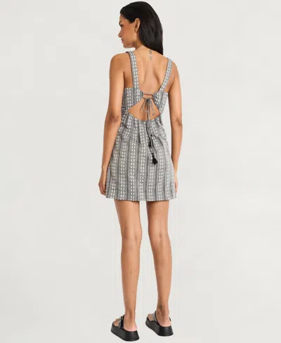 The Good Journey Women's Cotton Printed A-line Dress In Ivory,blk