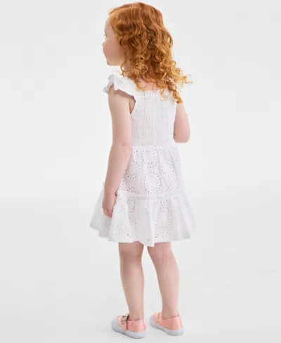 On 34th Cotton Eyelet-embroidered Mommy & Me Smocked Dress In Bright White