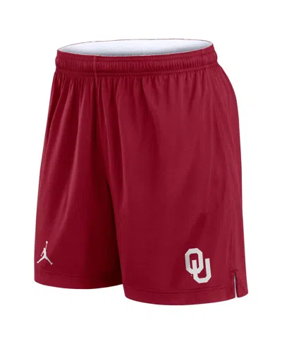 Jordan Men's White/crimson Oklahoma Sooners Primetime Reversible Shorts In White