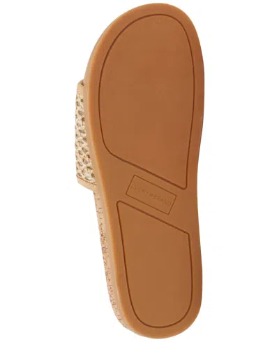 Lucky Brand Women's Dylina Cork Platform Slide Sandals In Natural Raffia