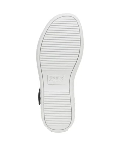 Bzees Lifestride Lane Sandal In Navy Blazer Stretch Denim Fabric