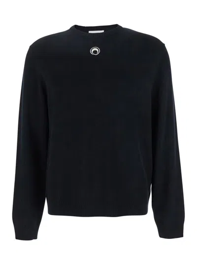 Marine Serre Crescent Moon Sweater In Black