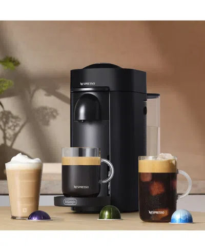 Nespresso Vertuo Next Premium Coffee And Espresso Maker By Delonghi With Aeroccino Milk Frother, Black Rose Go In Black Matte