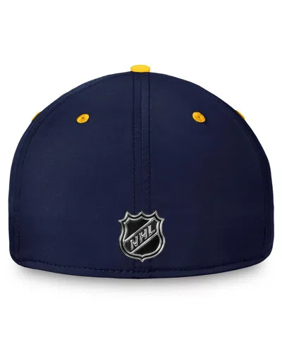 Fanatics Men's Navy/gold Nashville Predators Authentic Pro Rink Two-tone Flex Hat In Navy,gold