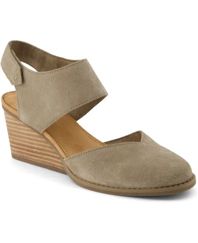 Toms Women's Madison Wedge Heel Sandals In Neutral