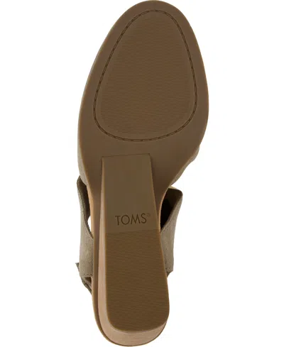 Toms Women's Madison Wedge Heel Sandals In Neutral