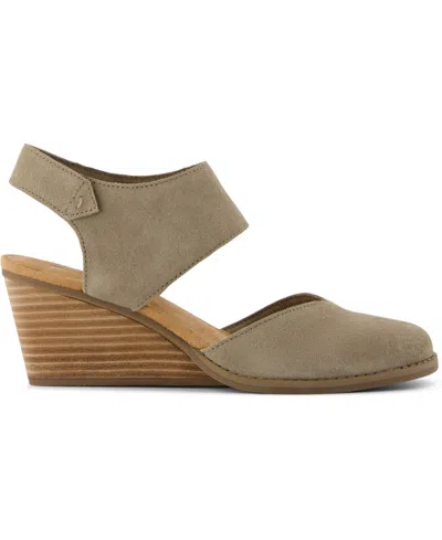 Toms Women's Madison Wedge Heel Sandals In Neutral