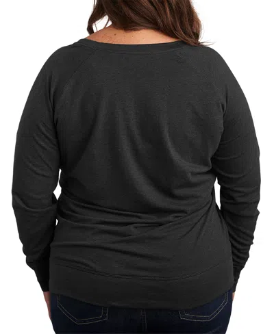 Hybrid Apparel Plus Size Don't Stress Manifest Graphic Pullover T-shirt In Black