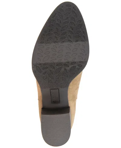 Style & Co Women's Genoviaa Scrunch Booties, Created For Macy's In Taupe Microsuede