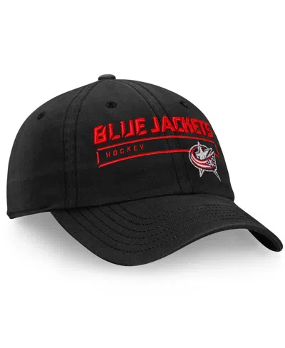 Fanatics Men's Black Columbus Blue Jackets Authentic Pro Rink Side Fundamental Adjustable Hat In Black