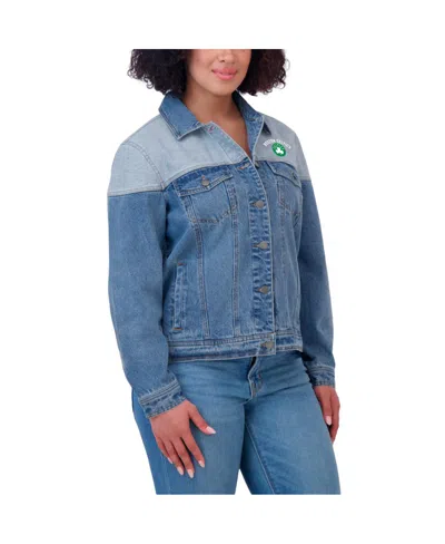 Wear By Erin Andrews New York Yankees Full-button Denim Jacket In Blue