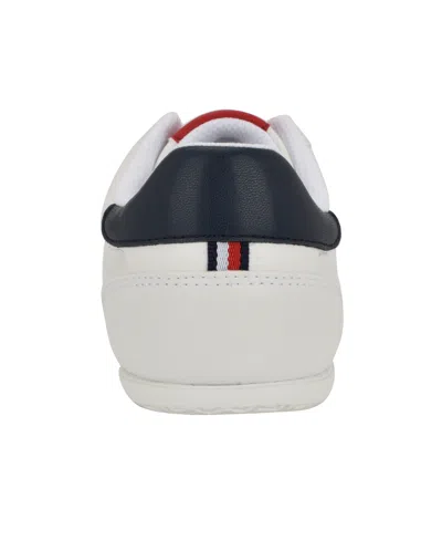 Tommy Hilfiger Women's Eryanne Signature Logo Lace-up Sneakers In White,navy