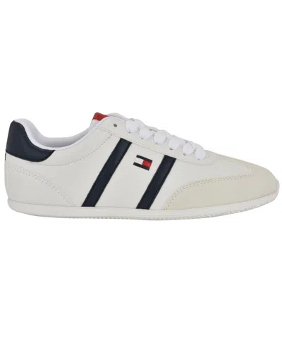 Tommy Hilfiger Women's Eryanne Signature Logo Lace-up Sneakers In White,navy